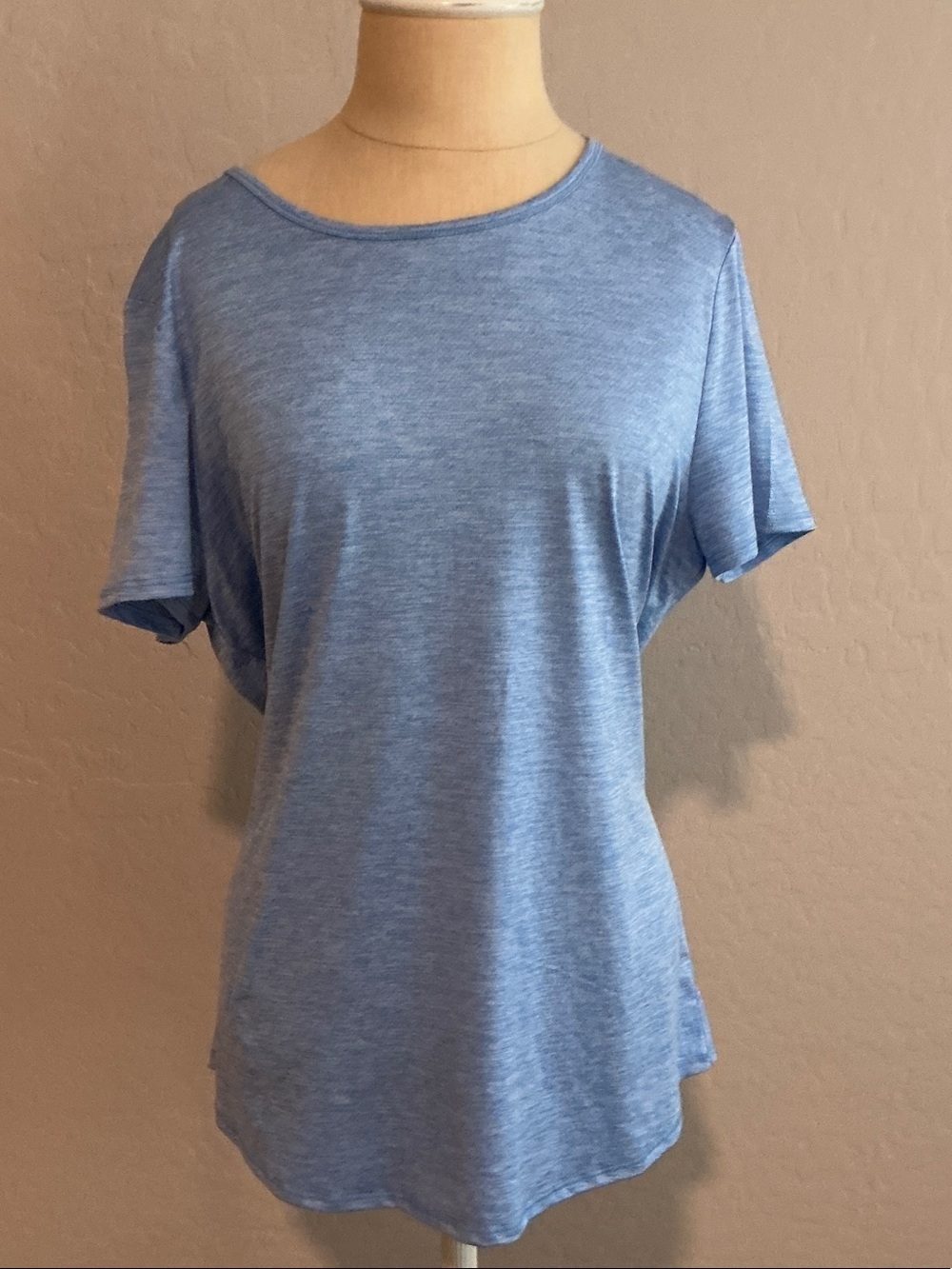 Light Blue Women's Danskin Short Sleeve Relaxed Active Tee